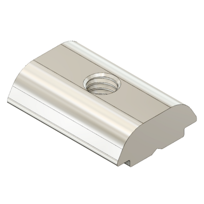 MODULAR SOLUTIONS ZINC PLATED FASTENER&lt;br&gt;M4 LONG RECTANGLE NUT